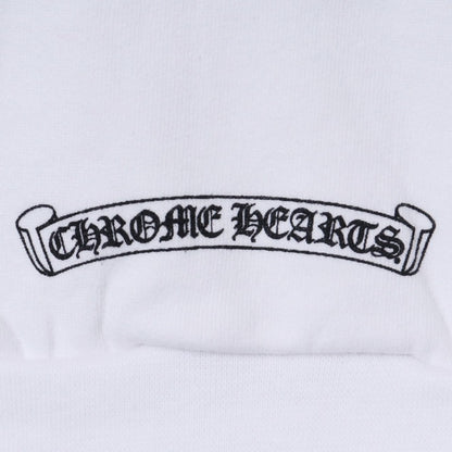 CHROME HEARTS Front Arm Logo Pullover Hoodie White Size XXL