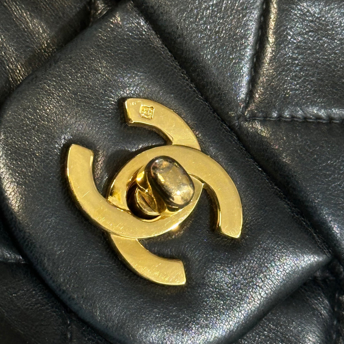 CHANEL 90s Vintage Matelasse Flap Handbag
