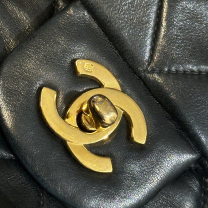 CHANEL 90s Vintage Matelasse Flap Handbag