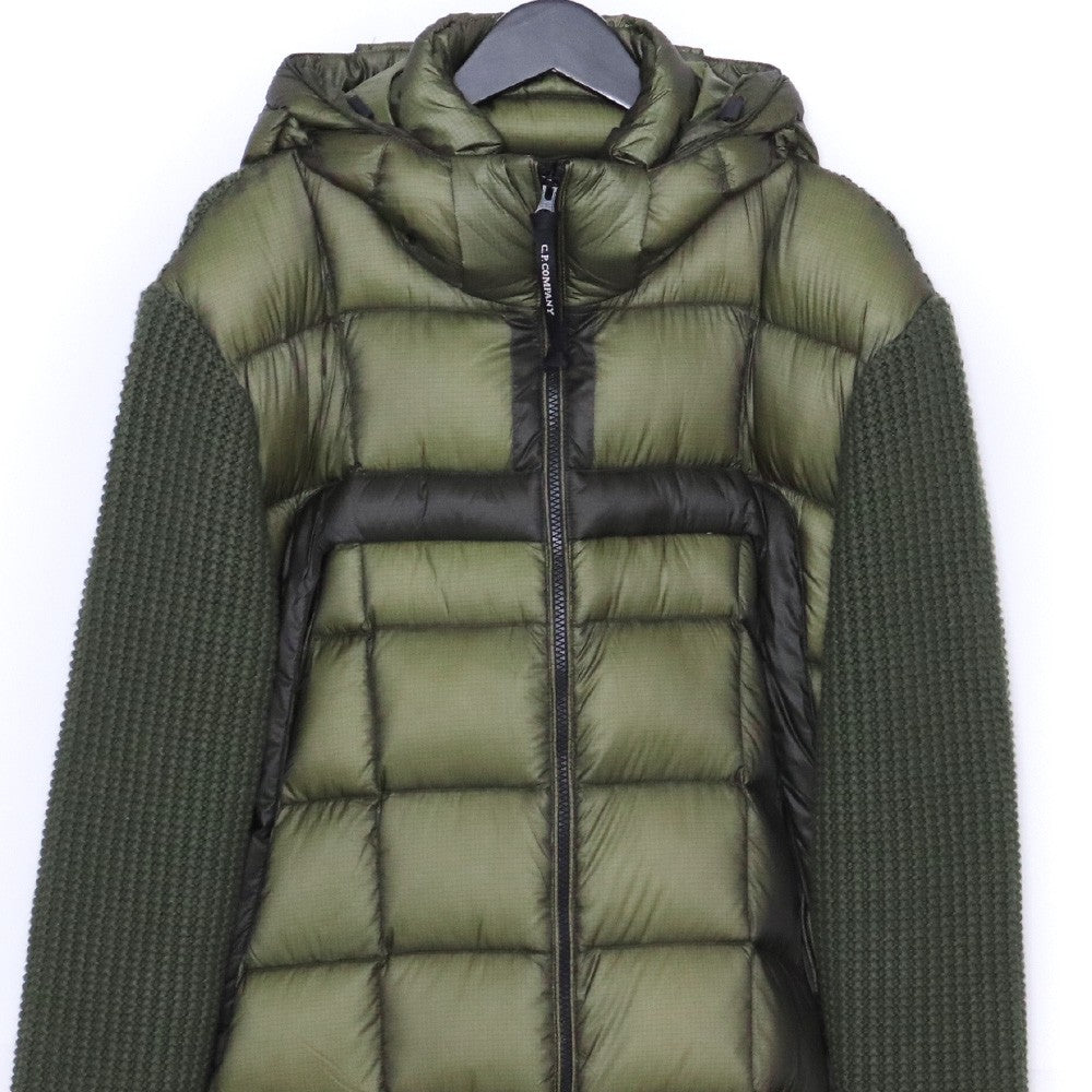 C.P. COMPANY Goggle Down Knit Jacket Khaki Size M