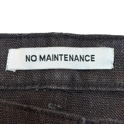 NO MAINTENANCE Baggy Carpenter Linen Pants Brown Size 32