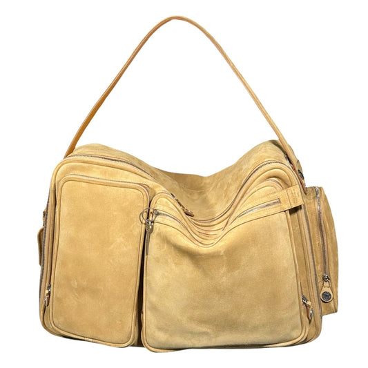 Acne Studios Camero Hotel Suede Shoulder Bag Beige
