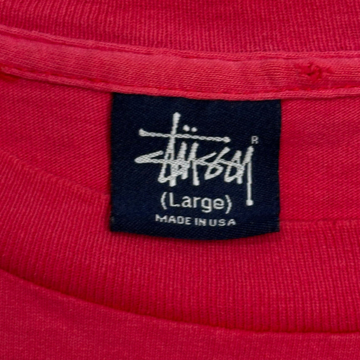 STUSSY 90s USA Made Graphic T-Shirt Red Size L