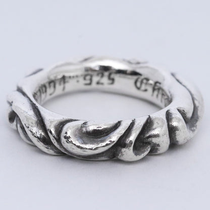 CHROME HEARTS SCRL Band Silver Ring Size ONE SIZE
