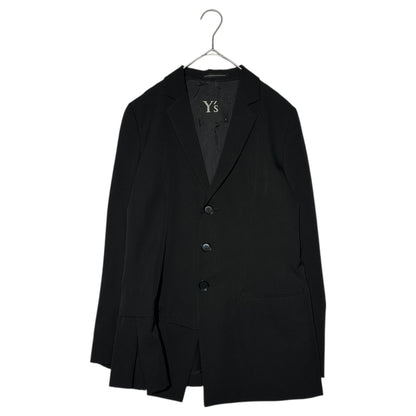 Y's Asymmetrical 3-Button Tailored Wool Jacket Size 1