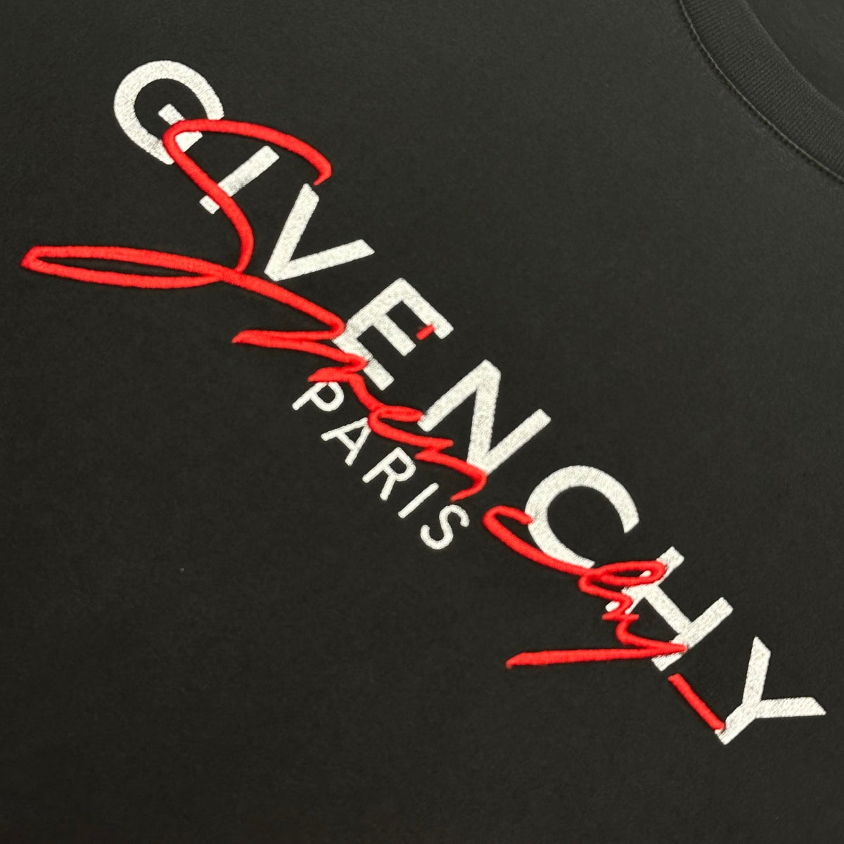 GIVENCHY 19AW Layered-Logo Crew-Neck T-Shirt Size XXL