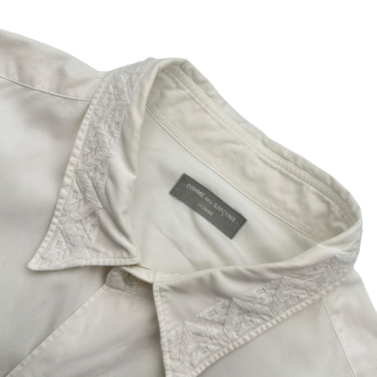 COMME des GARCONS HOMME 90s Geometric Shirt White Size FREE