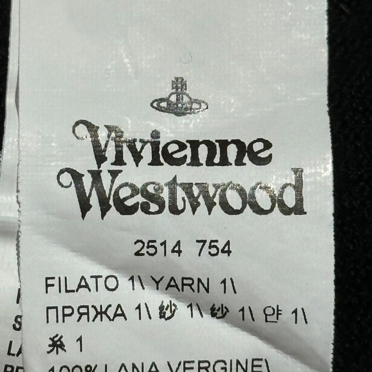 Vivienne Westwood Orb Logo Wool Knit Black Size UNISEX SM
