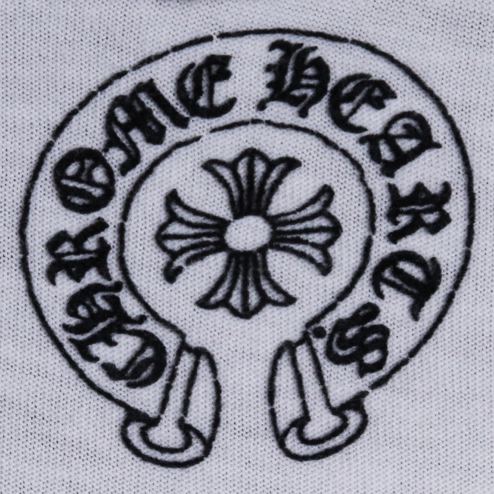 CHROME HEARTS OLD Sleeve Cross Print T-Shirt White Size L