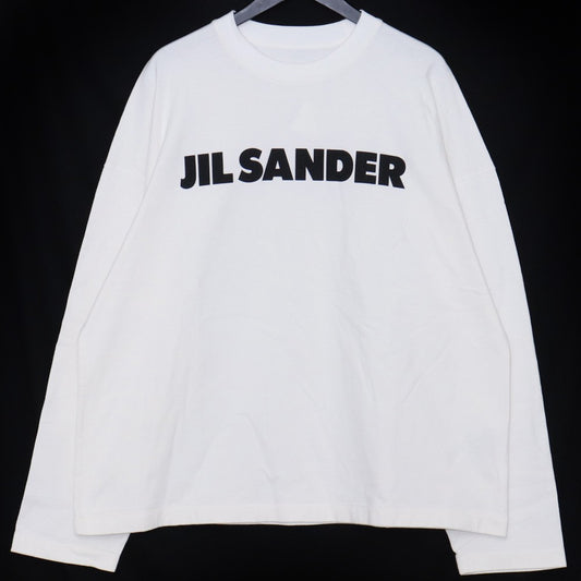 JIL SANDER Logo Long Sleeve T-Shirt White Size L