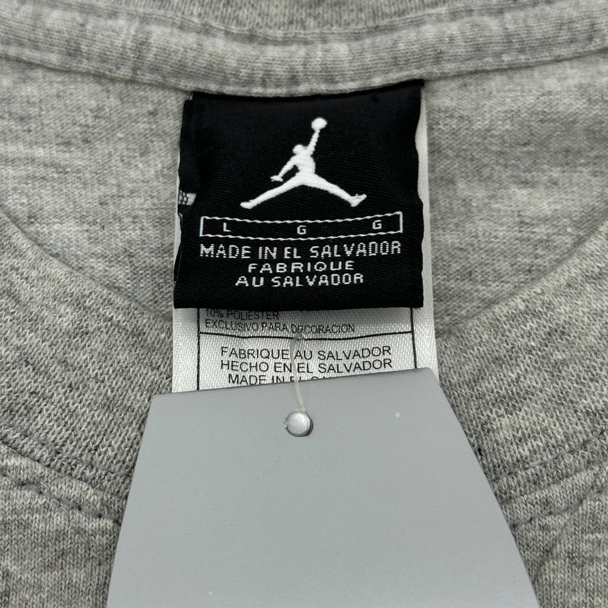 NIKE 90s Jordan Wing Logo 3D Print T-Shirt Gray Size L