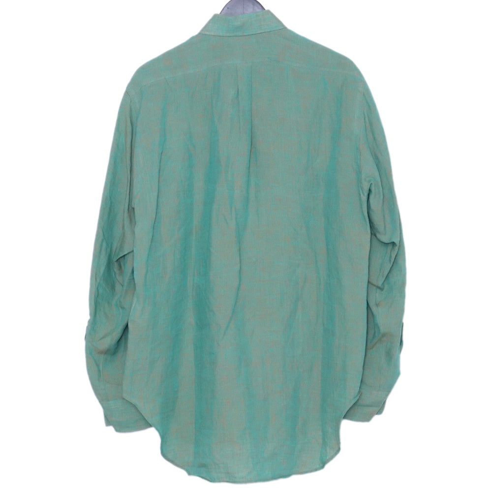HEUGN Alan Linen Chambray One-Piece Shirt Green Size 2