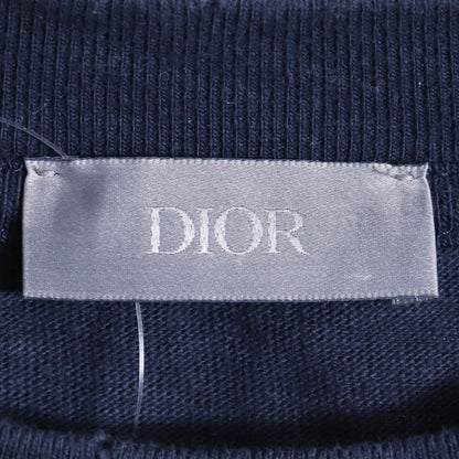 DIOR HOMME 24SS Damaged Slub Cotton T-Shirt Navy Size M