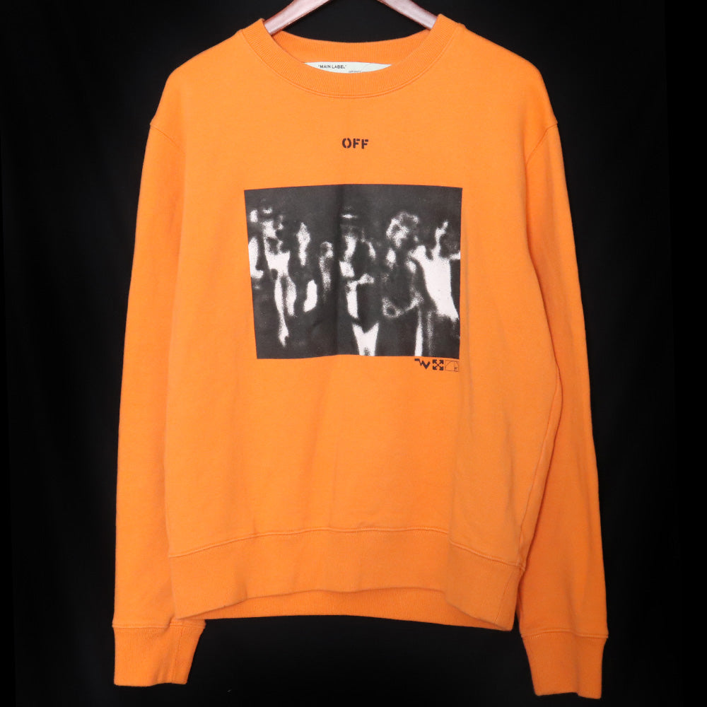 Off-White Spray Arrow Sweatshirt Orange Size M