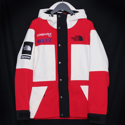 SUPREME 18AW x THE NORTH FACE Expedition White Red Jacket Size S