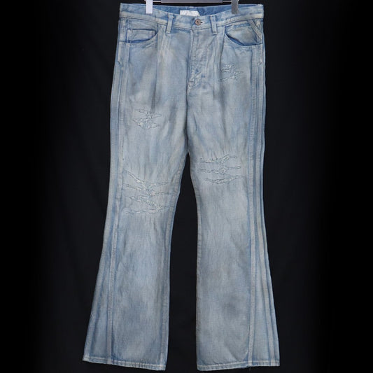Denim Flare Boro 25SS Triple Seams 6P Denim Blue Size 2