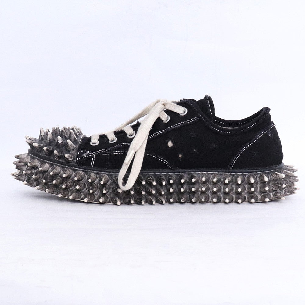 DOUBLET 26SS Dirty Spike Toe Cap Sneakers Black Size 26H